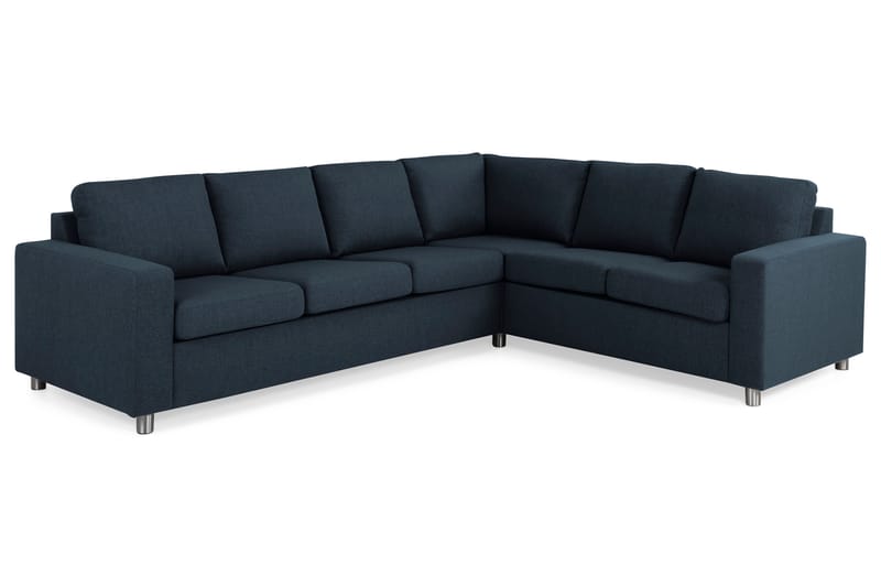 Crazy 5-seters Vendbar L-formet Large Hjørnesofa i Stoff - Blå - Møbler - Sofaer - Hjørnesofa