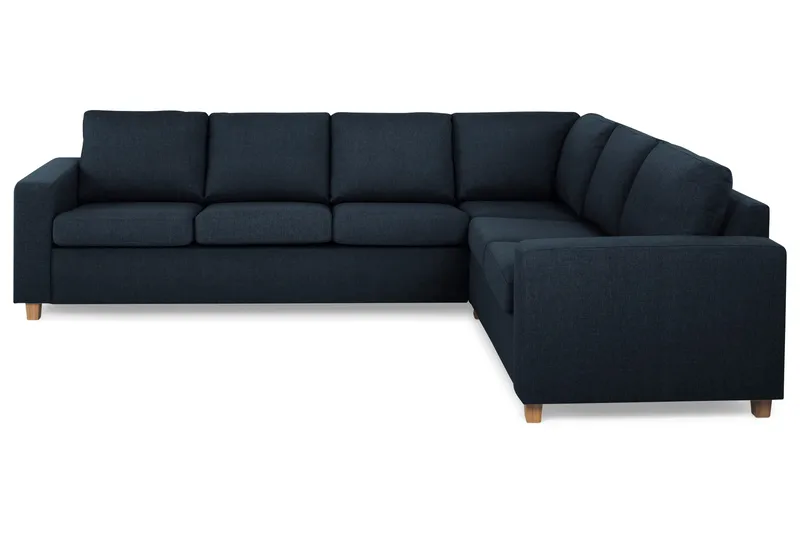 Crazy 5-seters Vendbar L-formet Large Hjørnesofa i Stoff - Blå - Møbler - Sofaer - Hjørnesofa