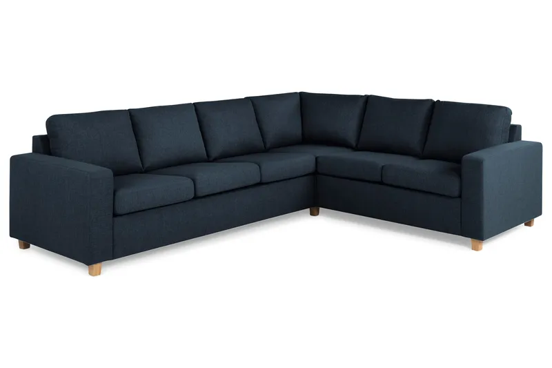 Crazy 5-seters Vendbar L-formet Large Hjørnesofa i Stoff - Blå - Møbler - Sofaer - Hjørnesofa