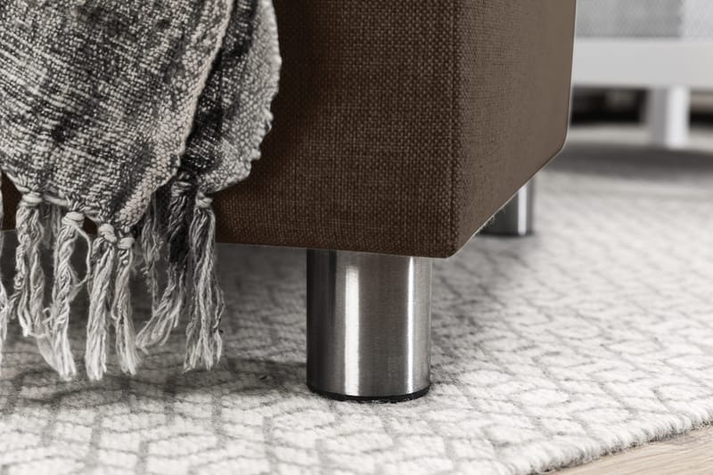 Crazy 5-seters Vendbar L-formet Large Hjørnesofa i Stoff - Brun - Møbler - Sofaer - Hjørnesofa