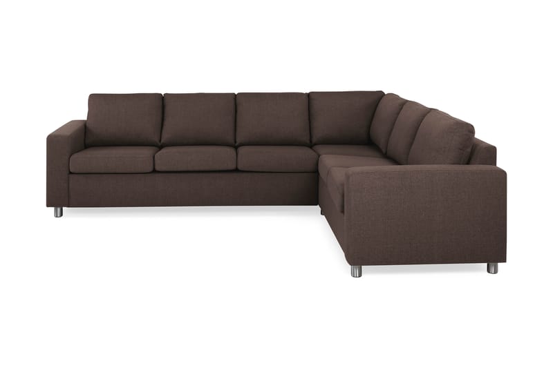 Crazy 5-seters Vendbar L-formet Large Hjørnesofa i Stoff - Brun - Møbler - Sofaer - Hjørnesofa