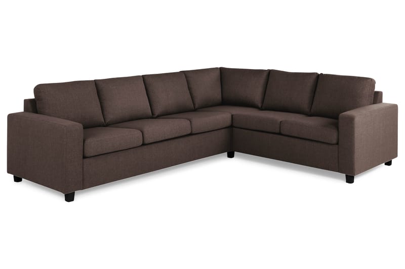 Crazy 5-seters Vendbar L-formet Large Hjørnesofa i Stoff - Brun - Møbler - Sofaer - Hjørnesofa