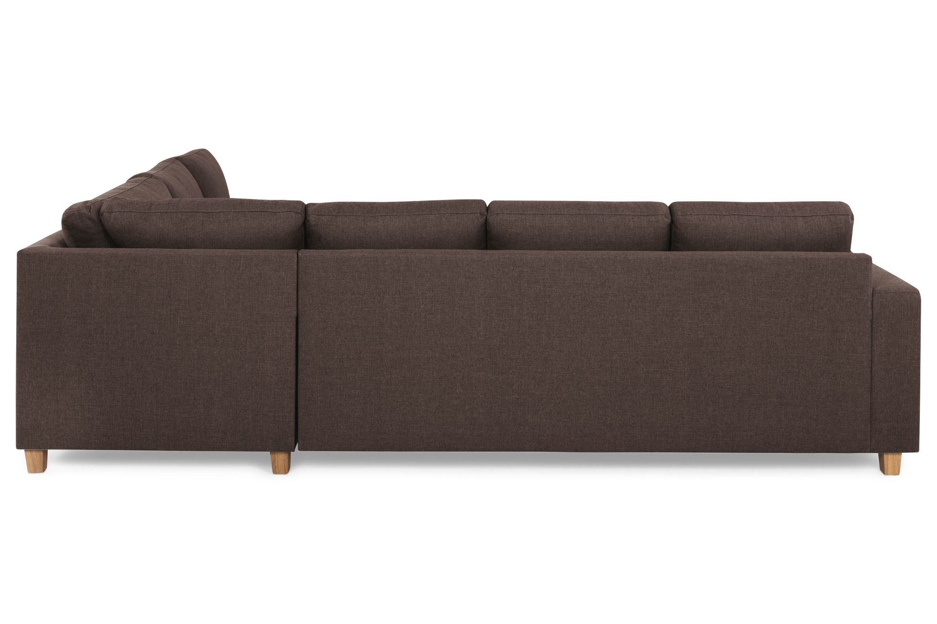 Crazy 5-seters Vendbar L-formet Large Hjørnesofa i Stoff - Brun - Møbler - Sofaer - Hjørnesofa