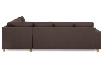Crazy 5-seters Vendbar L-formet Large Hjørnesofa i Stoff - Brun - Møbler - Sofaer - Hjørnesofa