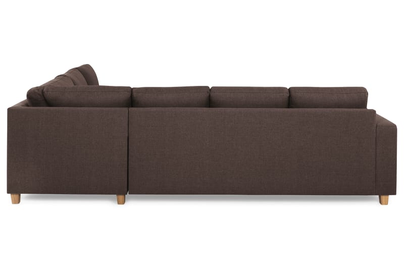 Crazy 5-seters Vendbar L-formet Large Hjørnesofa i Stoff - Brun - Møbler - Sofaer - Hjørnesofa