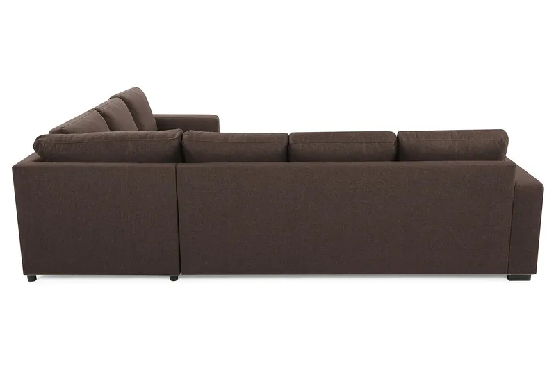 Crazy 5-seters Vendbar L-formet Large Hjørnesofa i Stoff - Brun - Møbler - Sofaer - Hjørnesofa