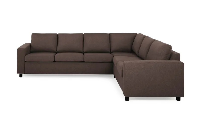 Crazy 5-seters Vendbar L-formet Large Hjørnesofa i Stoff - Brun - Møbler - Sofaer - Hjørnesofa