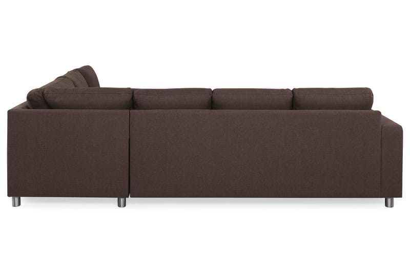Crazy 5-seters Vendbar L-formet Large Hjørnesofa i Stoff - Brun - Møbler - Sofaer - Hjørnesofa