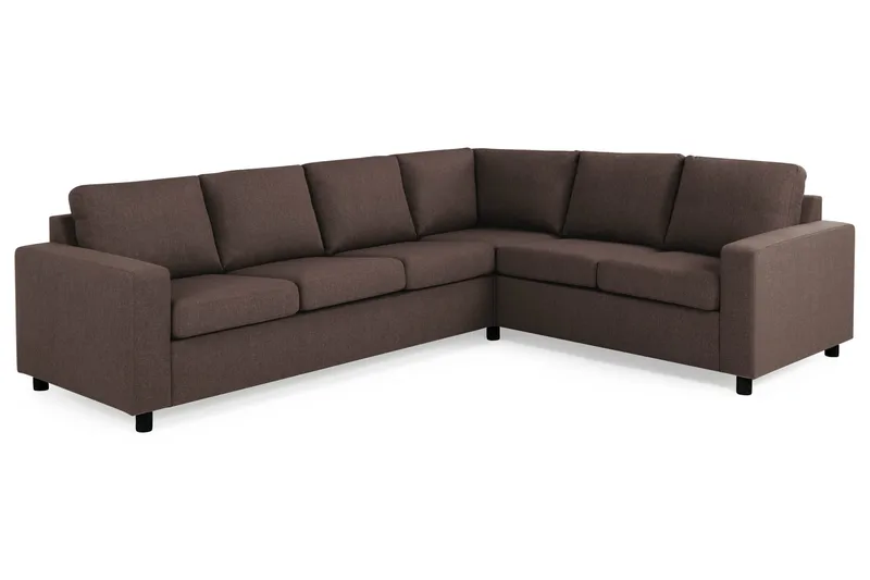 Crazy 5-seters Vendbar L-formet Large Hjørnesofa i Stoff - Brun - Møbler - Sofaer - Hjørnesofa