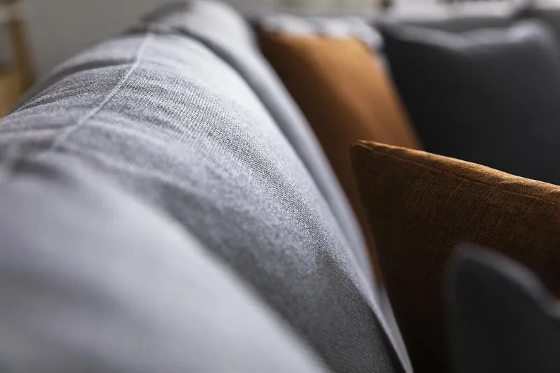 Crazy 5-seters Vendbar L-formet Large Hjørnesofa i Stoff - Grå - Møbler - Sofaer - Hjørnesofa