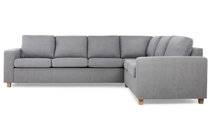 Crazy 5-seters Vendbar L-formet Large Hjørnesofa i Stoff - Grå - Møbler - Sofaer - Hjørnesofa