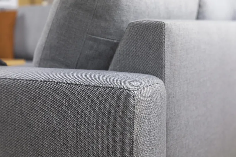 Crazy 5-seters Vendbar L-formet Large Hjørnesofa i Stoff - Grå - Møbler - Sofaer - Hjørnesofa