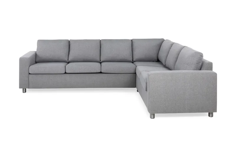 Crazy 5-seters Vendbar L-formet Large Hjørnesofa i Stoff - Grå - Møbler - Sofaer - Hjørnesofa