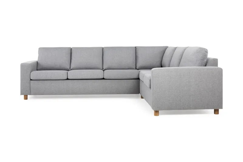 Crazy 5-seters Vendbar L-formet Large Hjørnesofa i Stoff - Grå - Møbler - Sofaer - Hjørnesofa