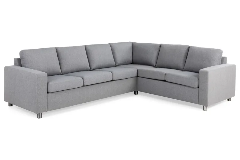 Crazy 5-seters Vendbar L-formet Large Hjørnesofa i Stoff - Grå - Møbler - Sofaer - Hjørnesofa