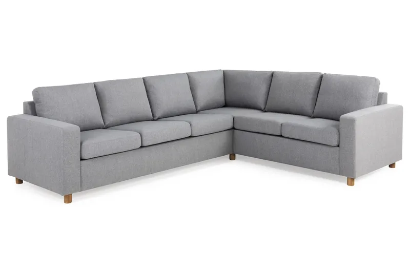 Crazy 5-seters Vendbar L-formet Large Hjørnesofa i Stoff - Grå - Møbler - Sofaer - Hjørnesofa