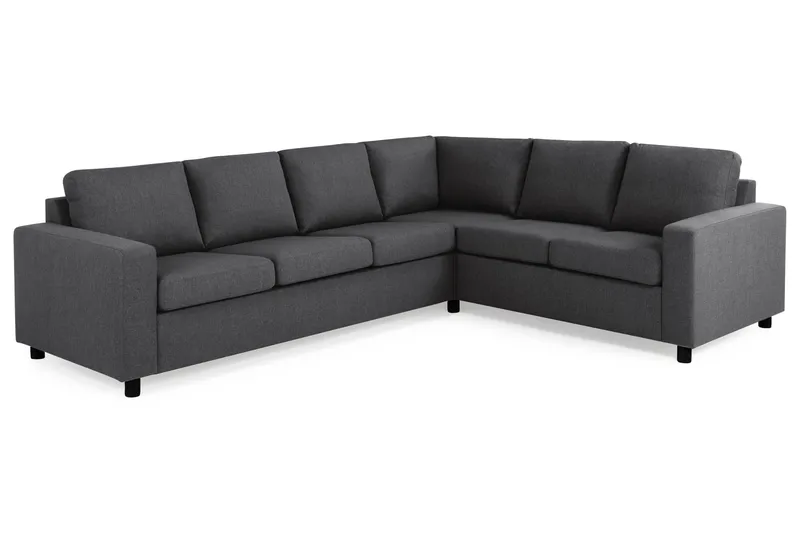 Crazy 5-seters Vendbar L-formet Large Hjørnesofa i Stoff - Mørk grå - Møbler - Sofaer - Hjørnesofa