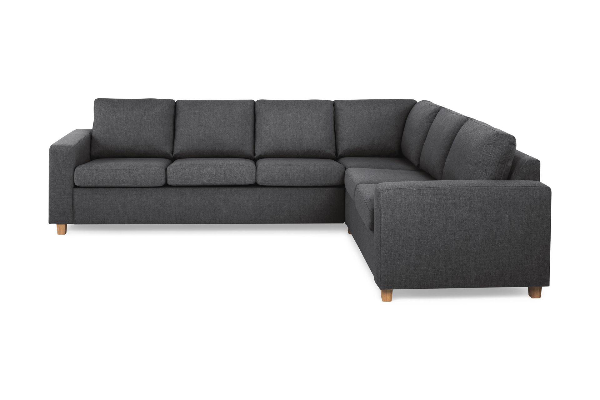 Crazy 5-seters Vendbar L-formet Large Hjørnesofa i Stoff - Mørk grå - Møbler - Sofaer - Hjørnesofa