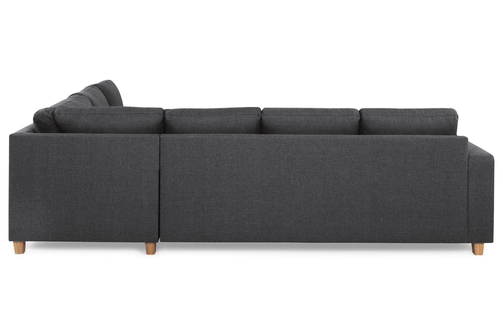 Crazy 5-seters Vendbar L-formet Large Hjørnesofa i Stoff - Mørk grå - Møbler - Sofaer - Hjørnesofa