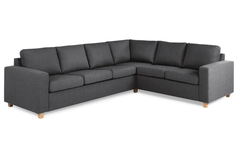 Crazy 5-seters Vendbar L-formet Large Hjørnesofa i Stoff - Mørk grå - Møbler - Sofaer - Hjørnesofa