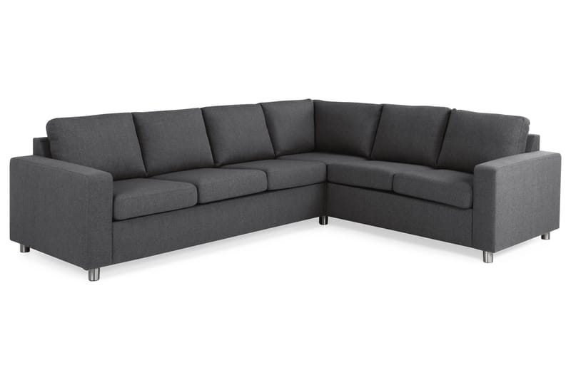 Crazy 5-seters Vendbar L-formet Large Hjørnesofa i Stoff - Mørk grå - Møbler - Sofaer - Hjørnesofa