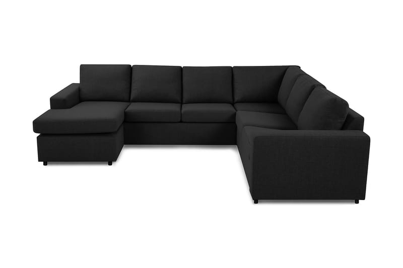 Crazy 5-seters Venstrevendt U-formet Hjørnesofa med Divan i Stoff - Antrasitt - Møbler - Sofaer - Hjørnesofa - Hjørnesofa med divan