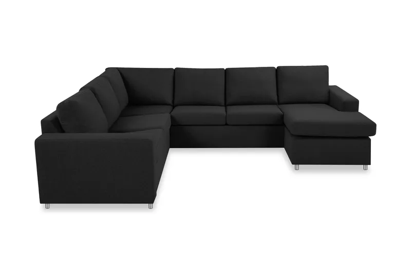 Crazy 5-seters Venstrevendt U-formet Hjørnesofa med Divan i Stoff - Antrasitt - Møbler - Sofaer - Hjørnesofa - Hjørnesofa med divan