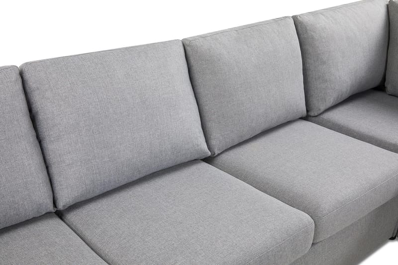 Crazy 5-seters Venstrevendt U-formet Hjørnesofa med Divan i Stoff - Grå - Møbler - Sofaer - Hjørnesofa