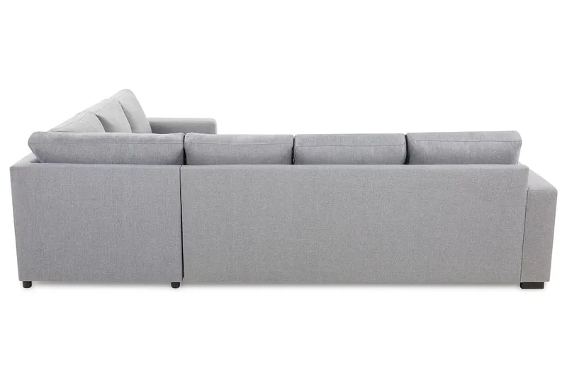 Crazy 5-seters Venstrevendt U-formet Hjørnesofa med Divan i Stoff - Grå - Møbler - Sofaer - Hjørnesofa - Hjørnesofa med divan