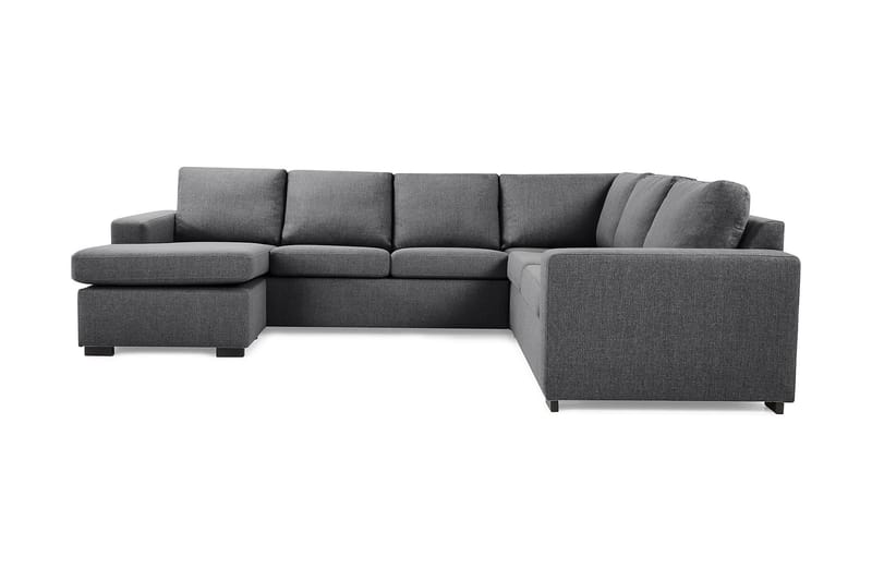 Crazy 5-seters Venstrevendt U-formet Hjørnesofa med Divan i Stoff - Mørk grå - Møbler - Sofaer - Hjørnesofa