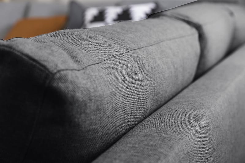 Crazy 5-seters Venstrevendt U-formet Hjørnesofa med Divan i Stoff - Mørk grå - Møbler - Sofaer - Hjørnesofa