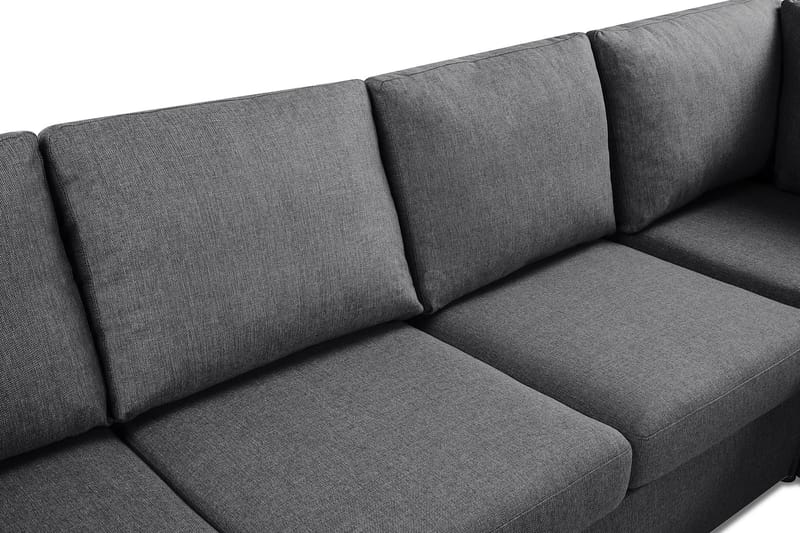 Crazy 5-seters Venstrevendt U-formet Hjørnesofa med Divan i Stoff - Mørk grå - Møbler - Sofaer - Hjørnesofa