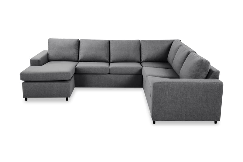 Crazy 5-seters Venstrevendt U-formet Hjørnesofa med Divan i Stoff - Mørk grå - Møbler - Sofaer - Hjørnesofa