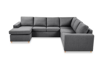 Crazy 5-seters Venstrevendt U-formet Hjørnesofa med Divan i Stoff