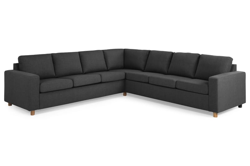 Crazy 6-seters Vendbar L-formet X-Large Hjørnesofa i Stoff - Antrasitt - Møbler - Sofaer - Hjørnesofa