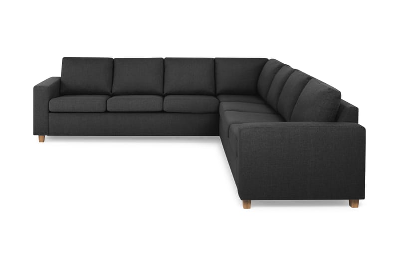 Crazy 6-seters Vendbar L-formet X-Large Hjørnesofa i Stoff - Antrasitt - Møbler - Sofaer - Hjørnesofa