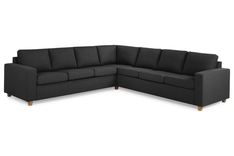 Crazy 6-seters Vendbar L-formet X-Large Hjørnesofa i Stoff - Antrasitt - Møbler - Sofaer - Hjørnesofa