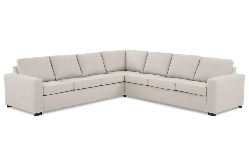 Crazy 6-seters Vendbar L-formet X-Large Hjørnesofa i Stoff - Beige - Møbler - Sofaer - Hjørnesofa
