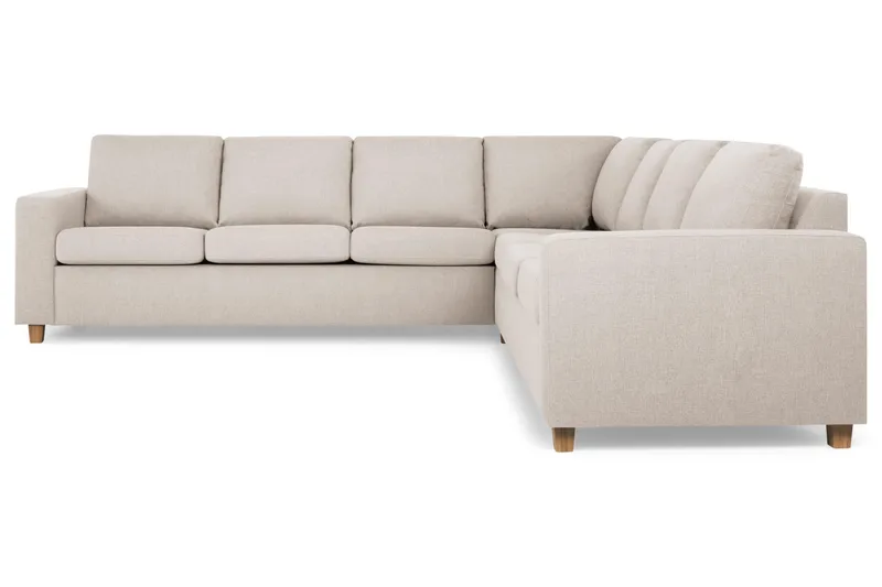 Crazy 6-seters Vendbar L-formet X-Large Hjørnesofa i Stoff - Beige - Møbler - Sofaer - Hjørnesofa