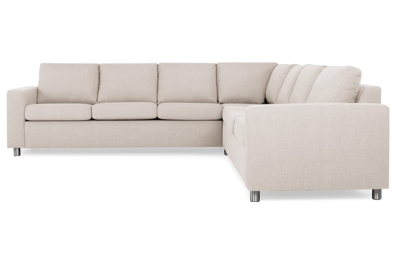 Crazy 6-seters Vendbar L-formet X-Large Hjørnesofa i Stoff - Beige - Møbler - Sofaer - Hjørnesofa