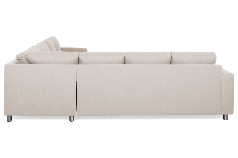 Crazy 6-seters Vendbar L-formet X-Large Hjørnesofa i Stoff - Beige - Møbler - Sofaer - Hjørnesofa