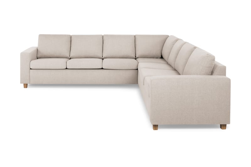 Crazy 6-seters Vendbar L-formet X-Large Hjørnesofa i Stoff - Beige - Møbler - Sofaer - Hjørnesofa