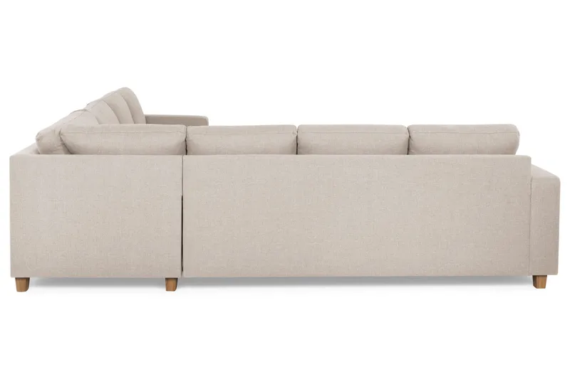 Crazy 6-seters Vendbar L-formet X-Large Hjørnesofa i Stoff - Beige - Møbler - Sofaer - Hjørnesofa