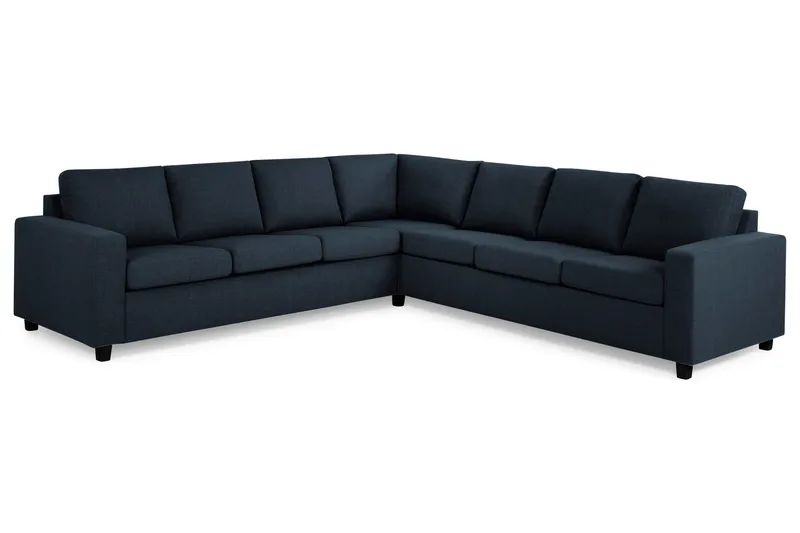 Crazy 6-seters Vendbar L-formet X-Large Hjørnesofa i Stoff - Blå - Møbler - Sofaer - Hjørnesofa