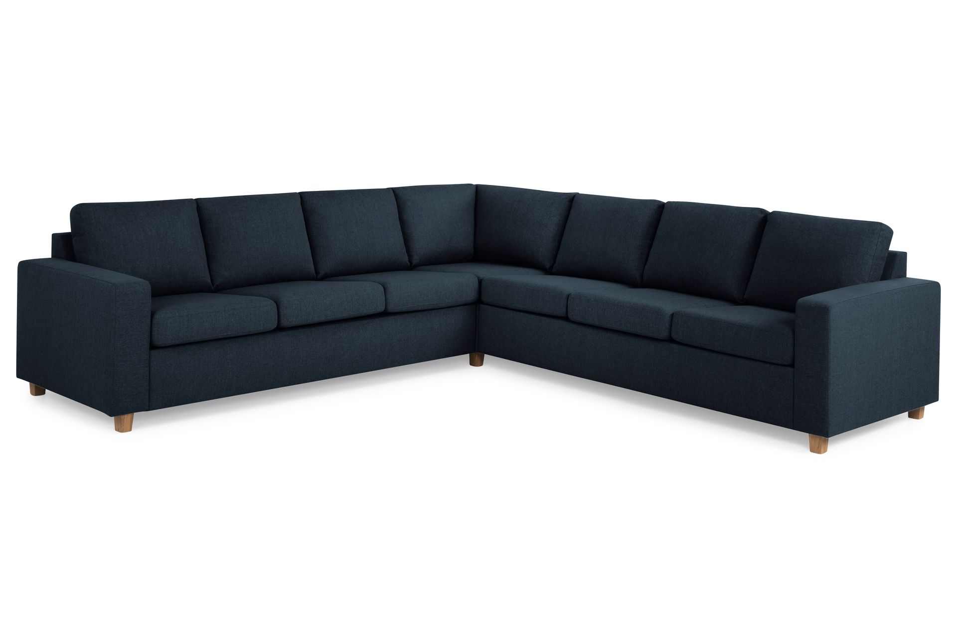 Crazy 6-seters Vendbar L-formet X-Large Hjørnesofa i Stoff - Blå - Møbler - Sofaer - Hjørnesofa