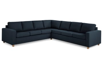 Crazy 6-seters Vendbar L-formet X-Large Hjørnesofa i Stoff - Blå - Møbler - Sofaer - Hjørnesofa