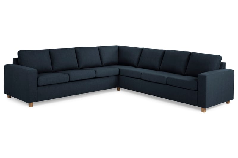 Crazy 6-seters Vendbar L-formet X-Large Hjørnesofa i Stoff - Blå - Møbler - Sofaer - Hjørnesofa