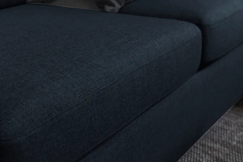 Crazy 6-seters Vendbar L-formet X-Large Hjørnesofa i Stoff - Blå - Møbler - Sofaer - Hjørnesofa