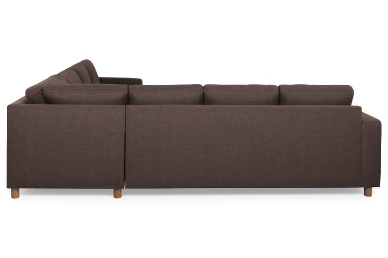 Crazy 6-seters Vendbar L-formet X-Large Hjørnesofa i Stoff - Brun - Møbler - Sofaer - Hjørnesofa