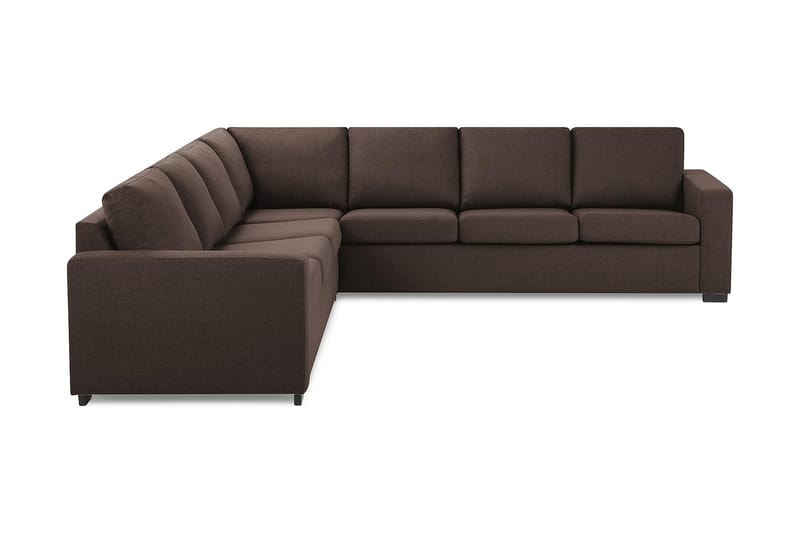 Crazy 6-seters Vendbar L-formet X-Large Hjørnesofa i Stoff - Brun - Møbler - Sofaer - Hjørnesofa